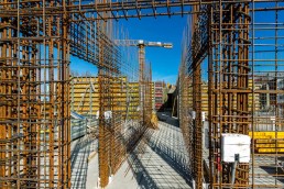 monolitické železobetónové konštrukcie počas výstavby Nuppu
